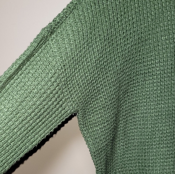 Vero Moda cowl neck knit sweater drop shoulder oversized hunter green medium - Picture 2 of 8